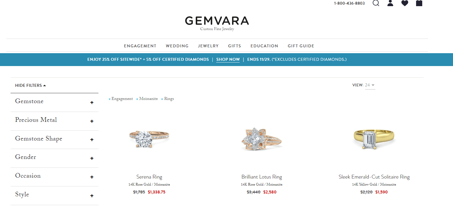 gemvara home page