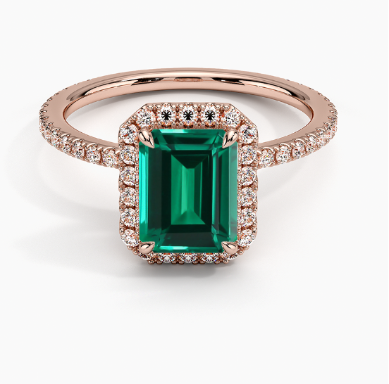 Lab Created Emerald Ring