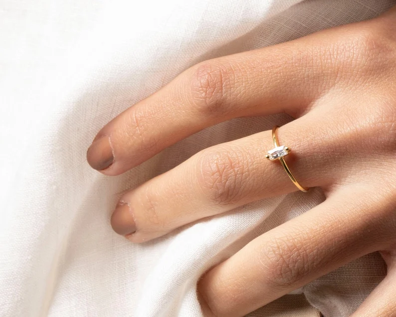 minimalist dainty promise ring