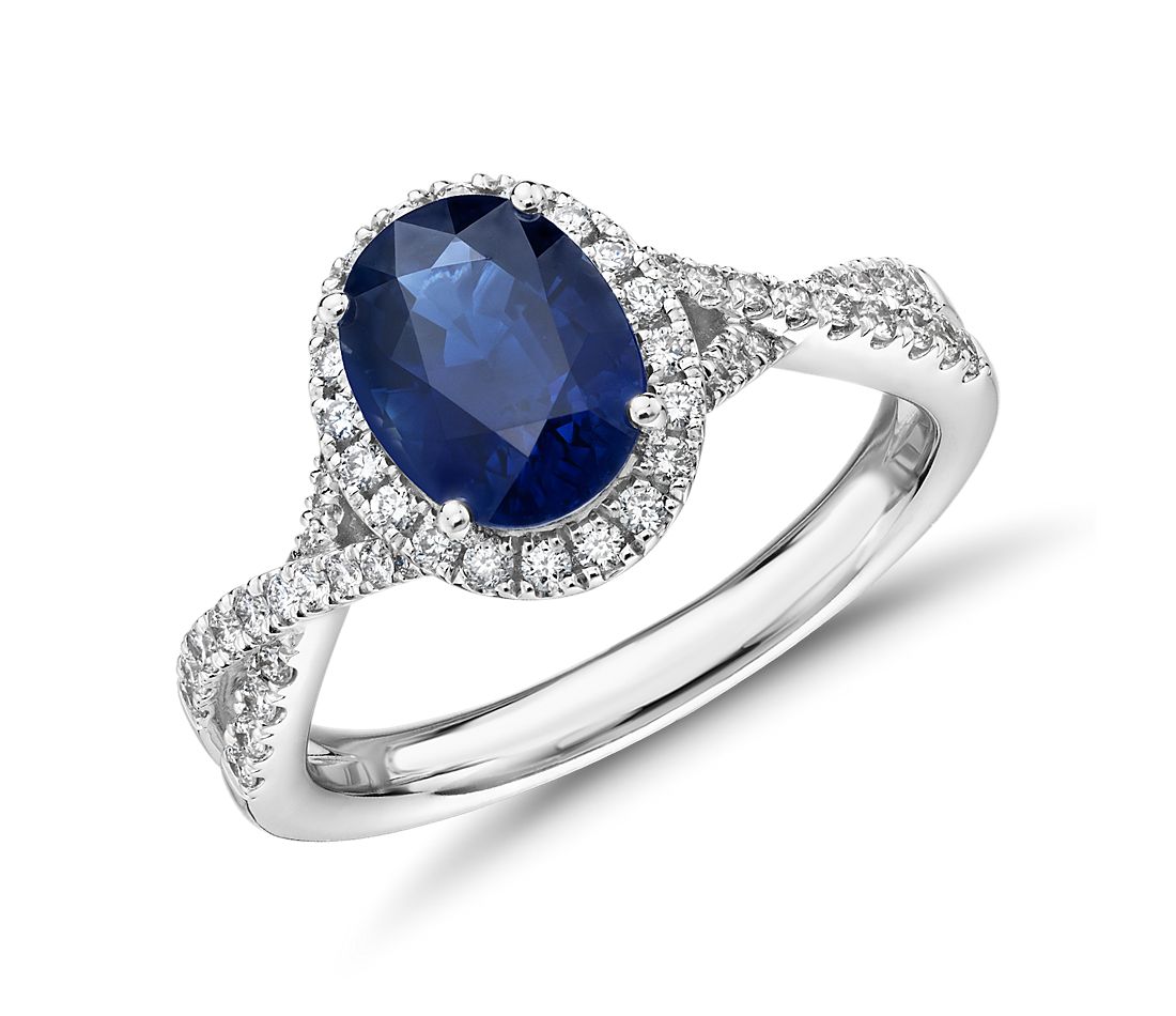 Oval Sapphire Twist ring