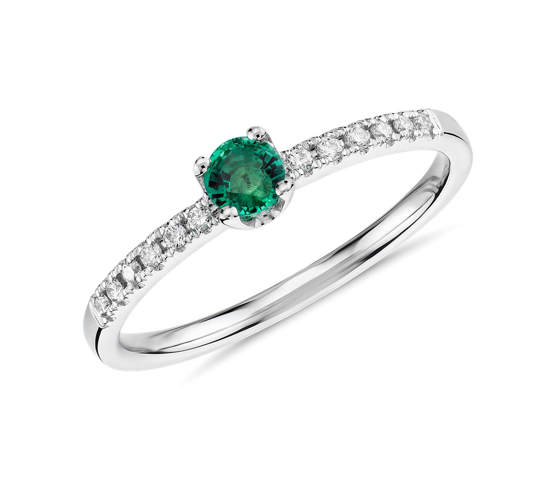 petite emerald ring