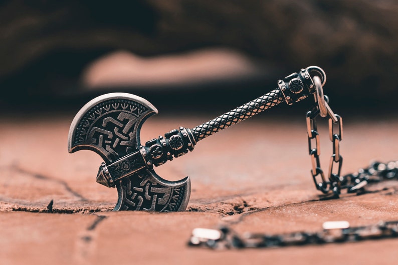 Mjolnir Viking Battleaxe Necklace