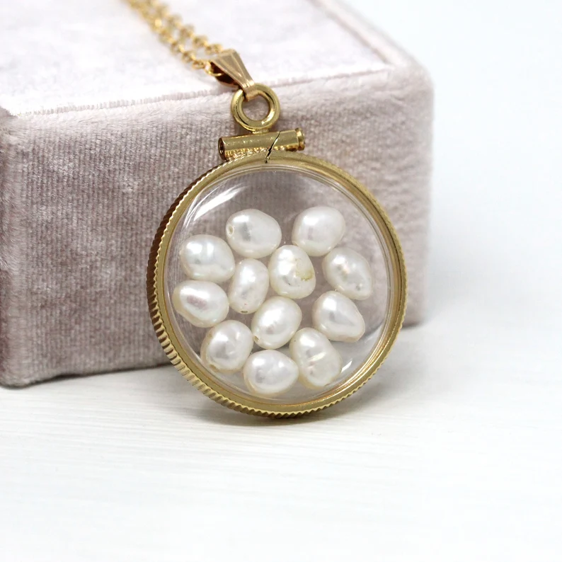Baroque Pearl Shaker Locket