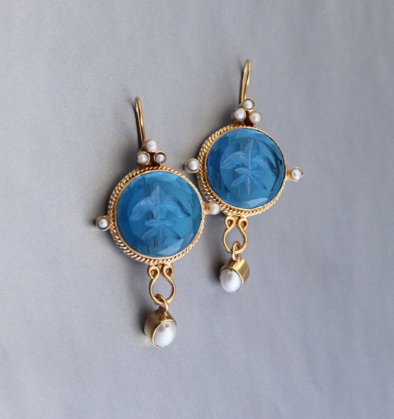 Blue topaz earrings 