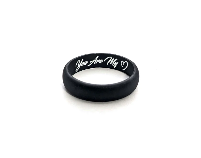 Custom Engraved Women's Silicone Wedding Ring