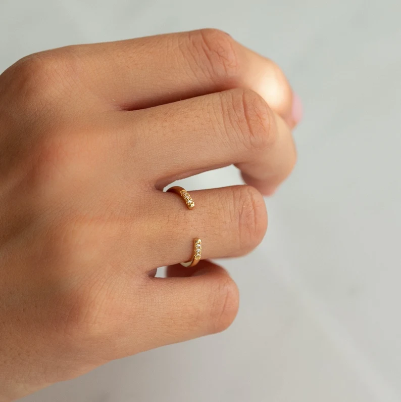 Dainty and minimalist open ring