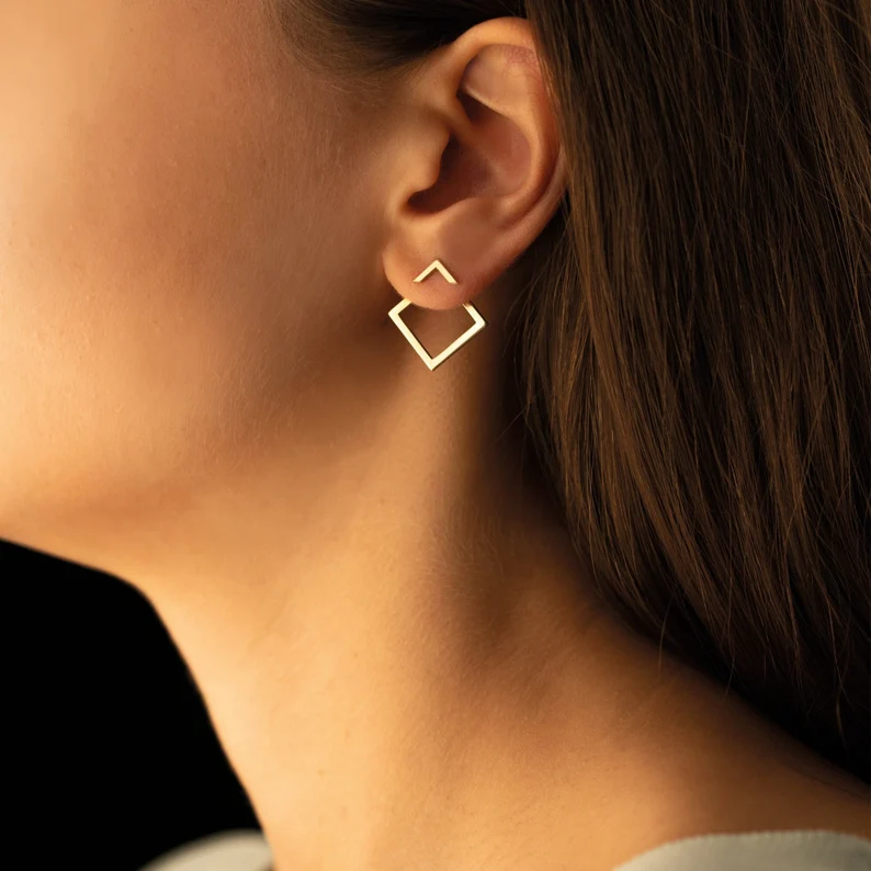Geometric Double-Sided Earrings