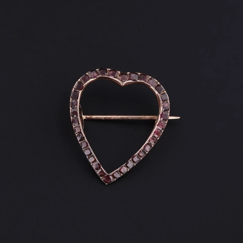 Georgian heart brooch