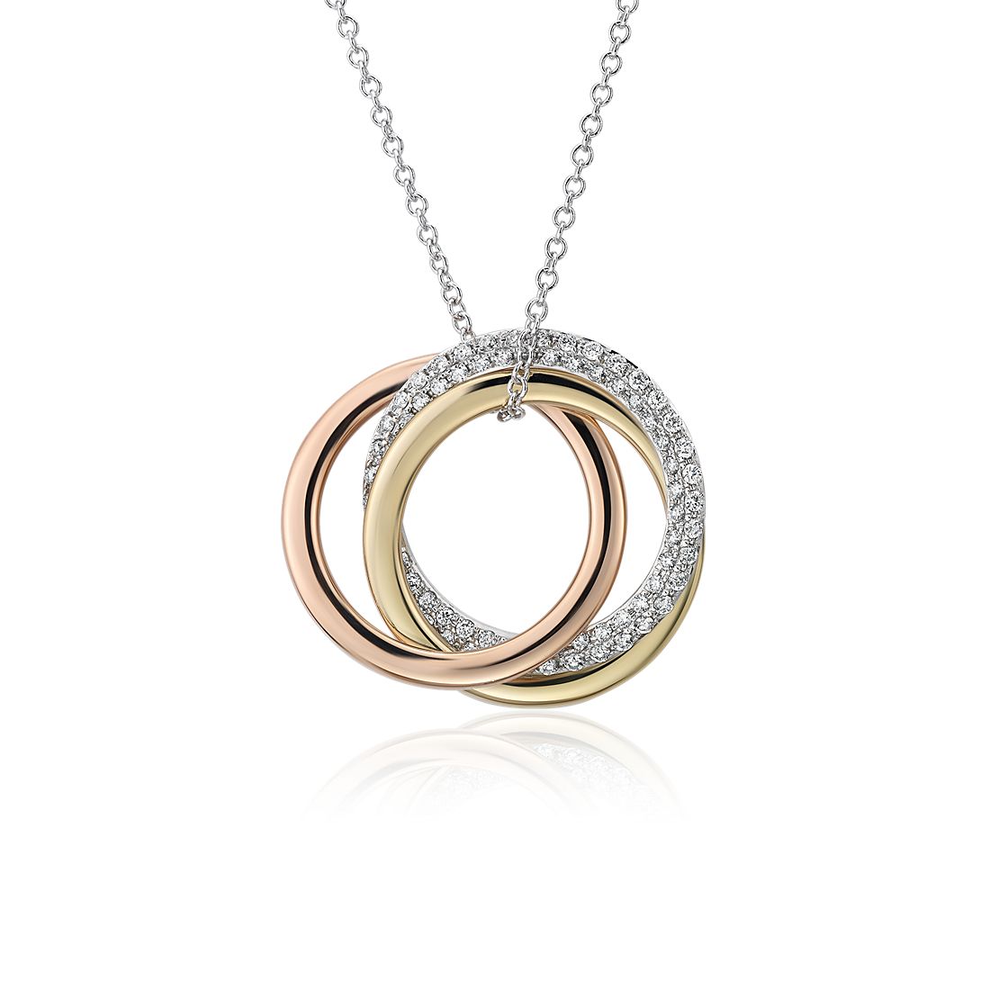 Infinity trio diamond pendant