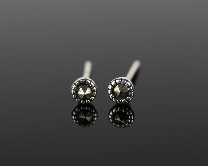 Small marcasite stud earrings
