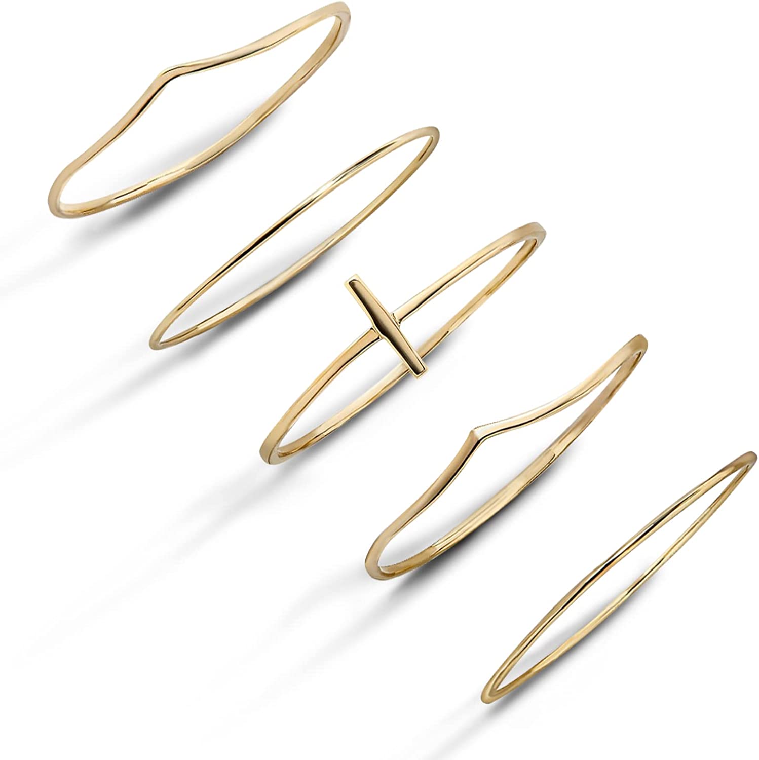 Thin gold stacking ring