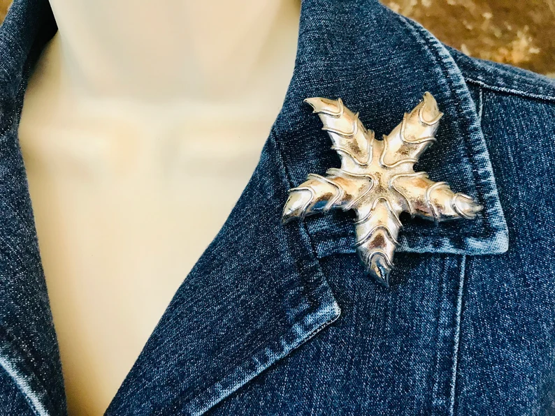 Vintage coro starfish brooch