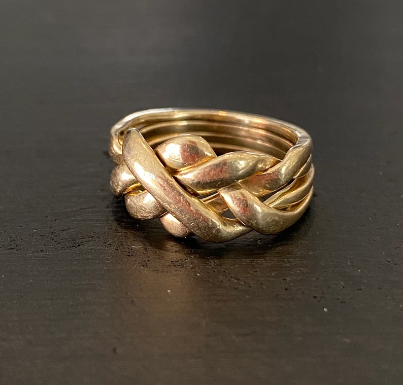 Vintage gold puzzle ring