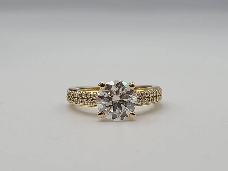 Moissanite ring jewelry gift ideas for pregnant wife