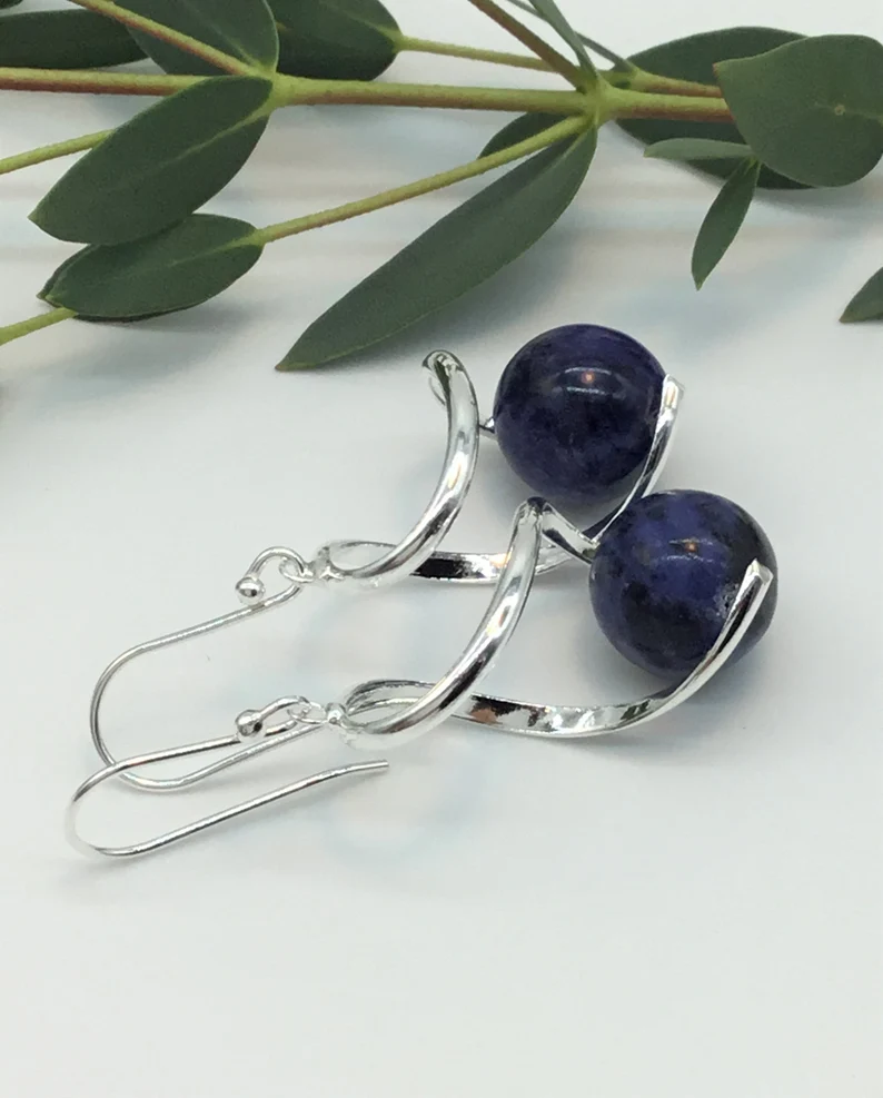 Blue sodalite earrings