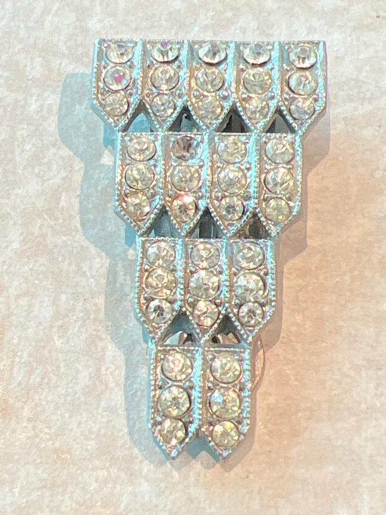 diamond dress clip
