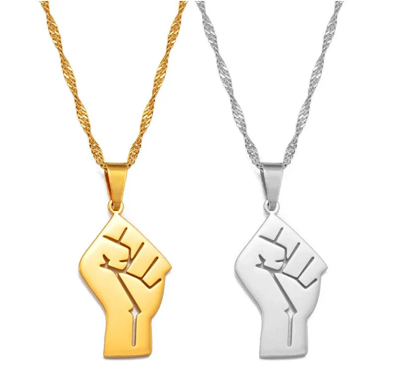 fist necklace symbols of strength