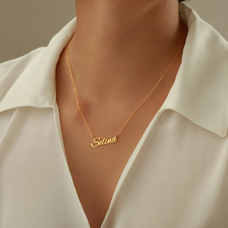 585 Gold name chain necklace