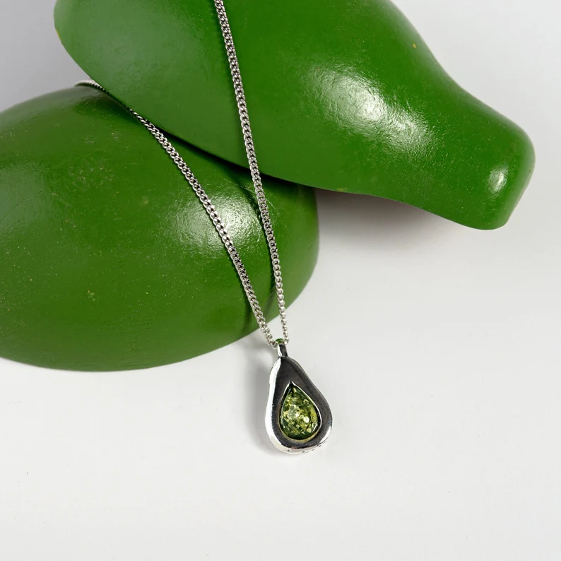 avocado necklace vegan jewelry