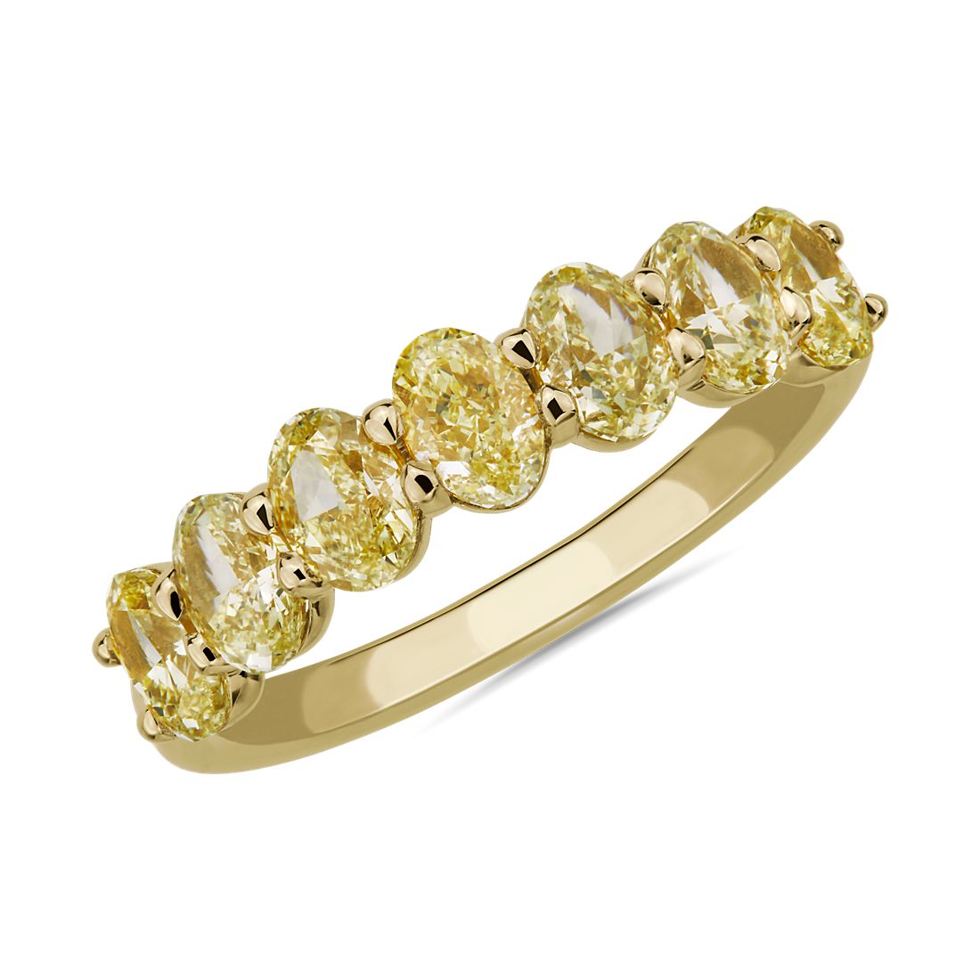 Yellow diamond eternity ring