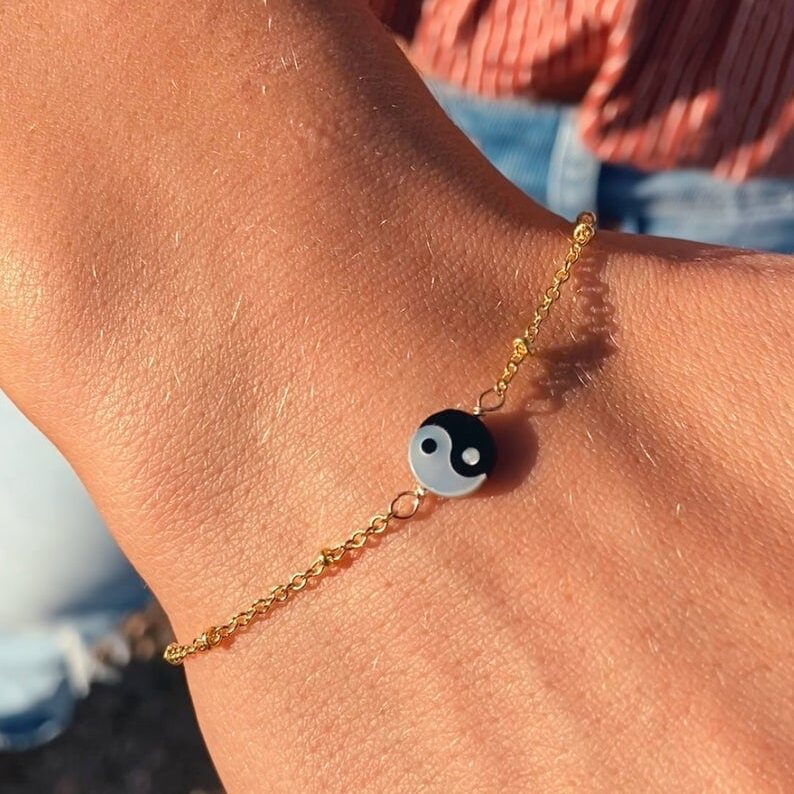 Yin and yang bracelet
