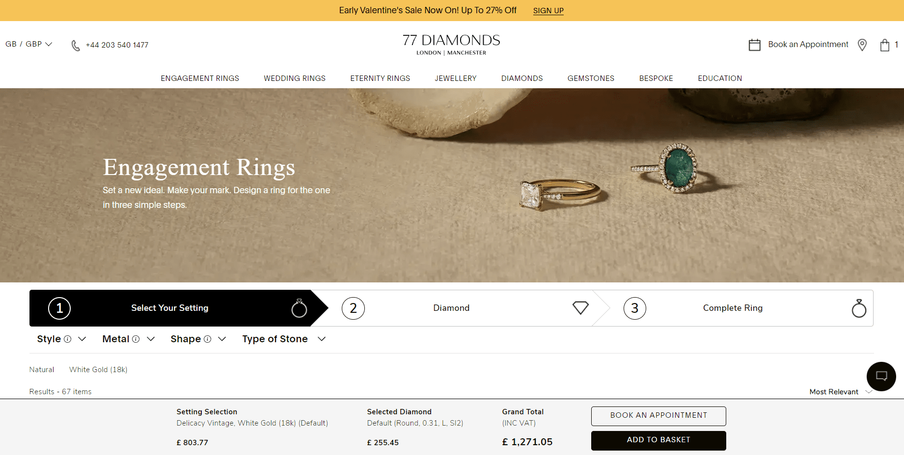 77 diamonds engagement rings