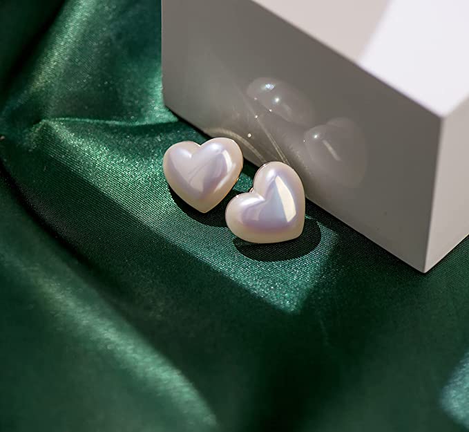 mabe pearl heart earrings