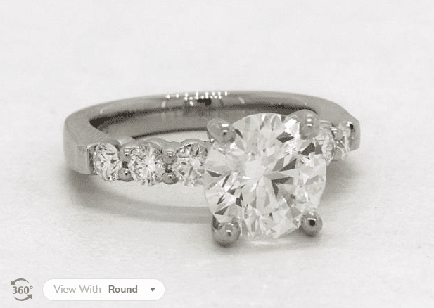 rounded prong ring