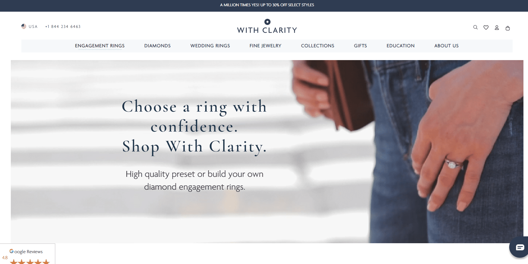 with clarity engagements rings