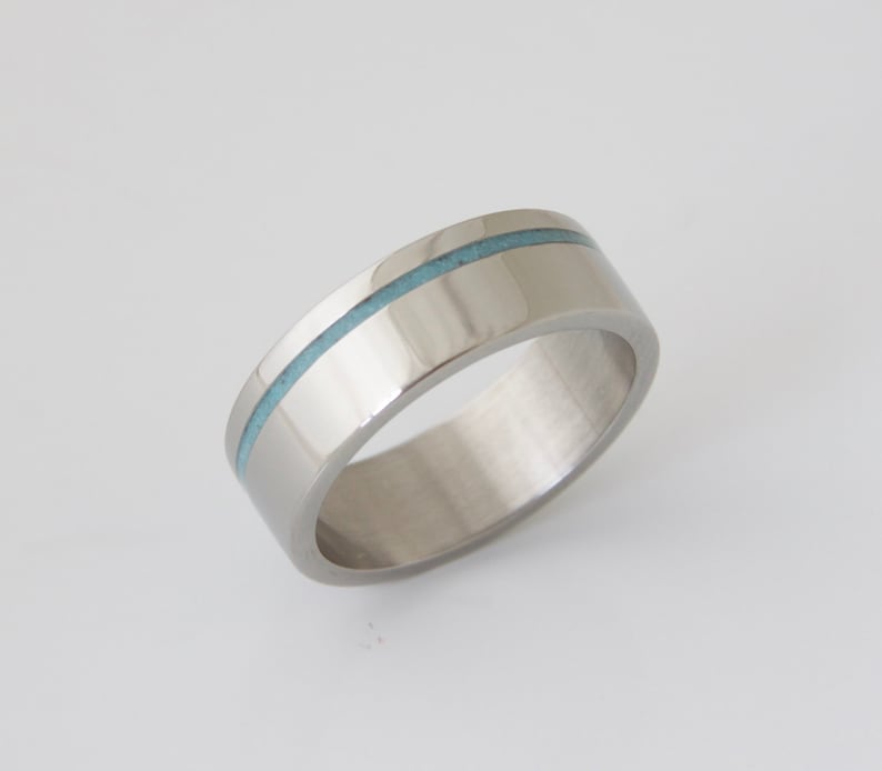 Turquoise Titanium Ring