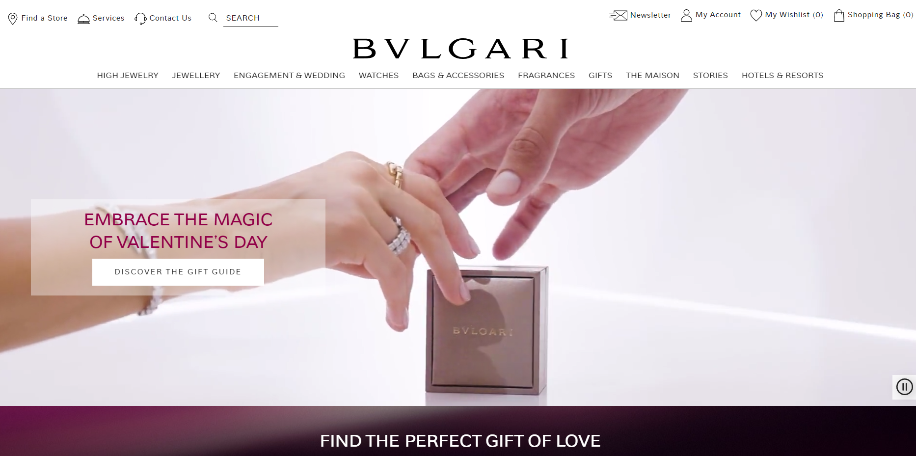 bvlgari homepage