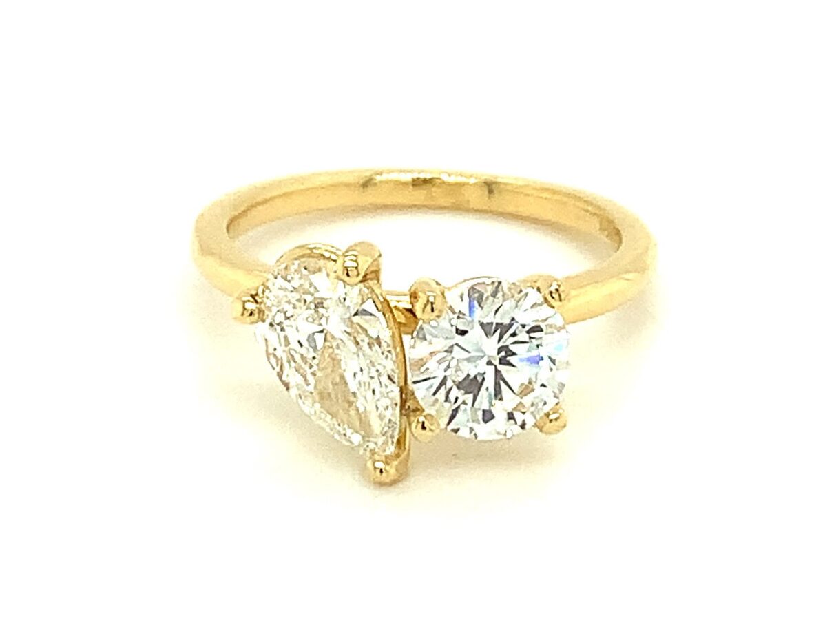 two stone gold ring