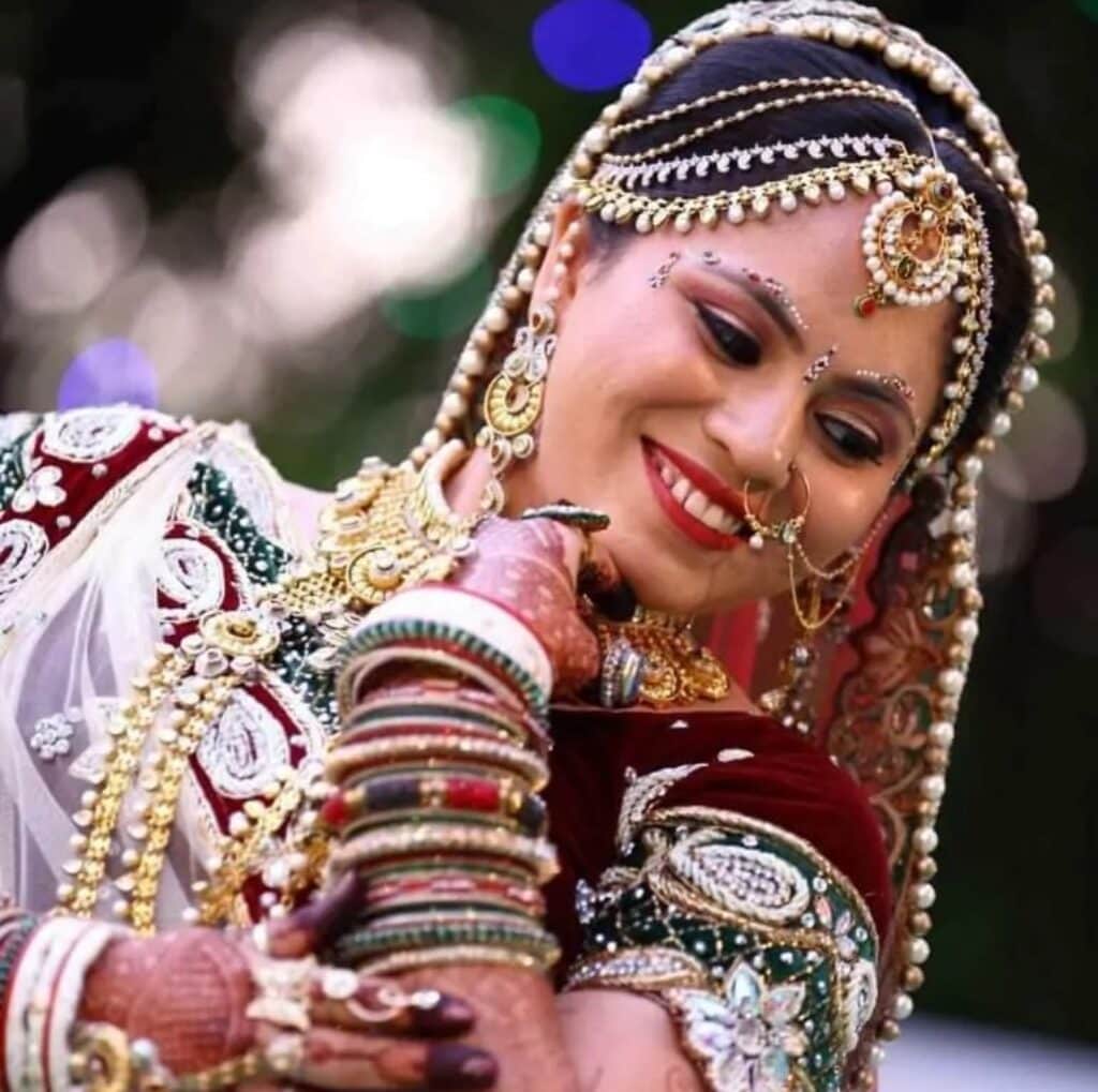 indian woman in jewelry