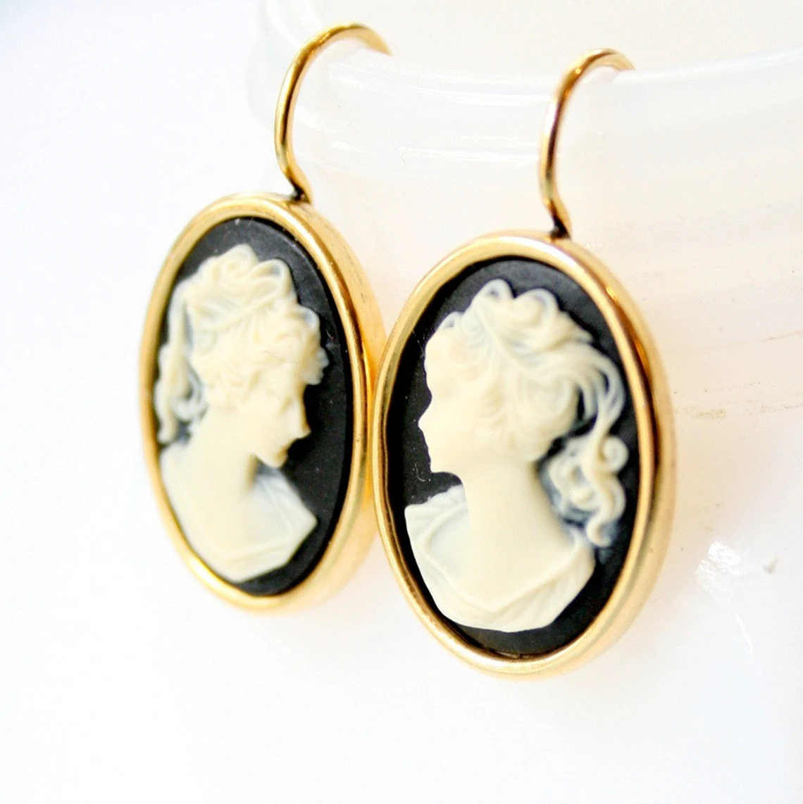 Cameo earrings