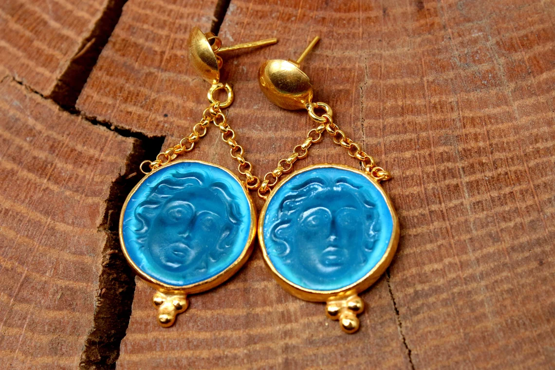 intaglio earrings