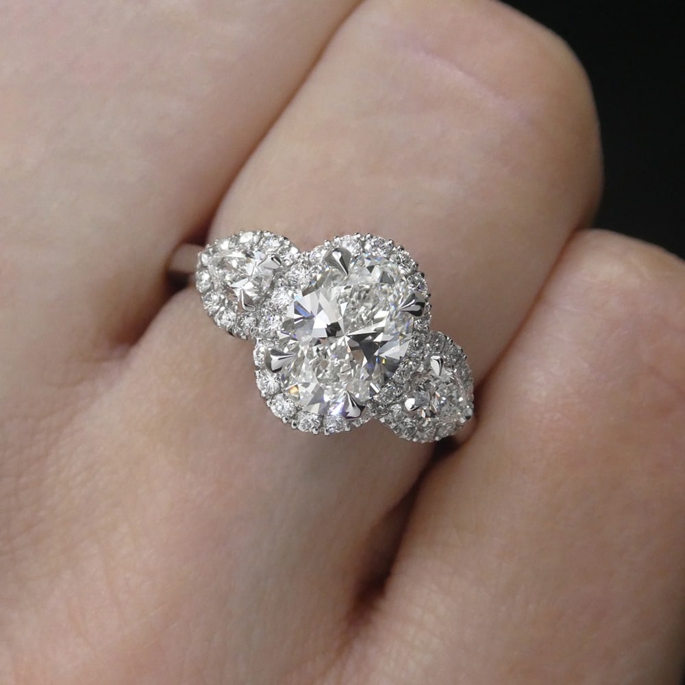 kimberfire oval halo engagement ring