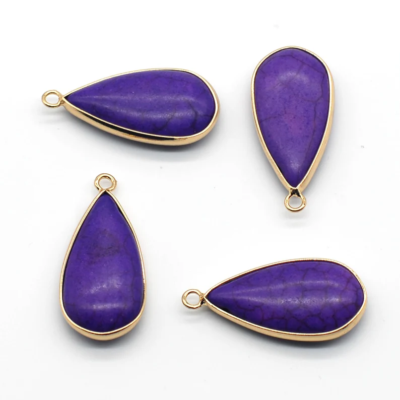 purple howlite pendant