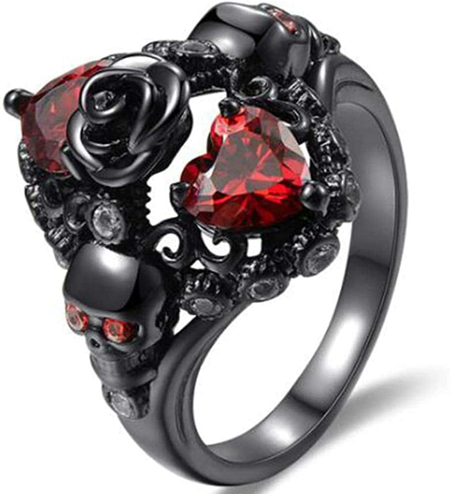 gothic death rose ring