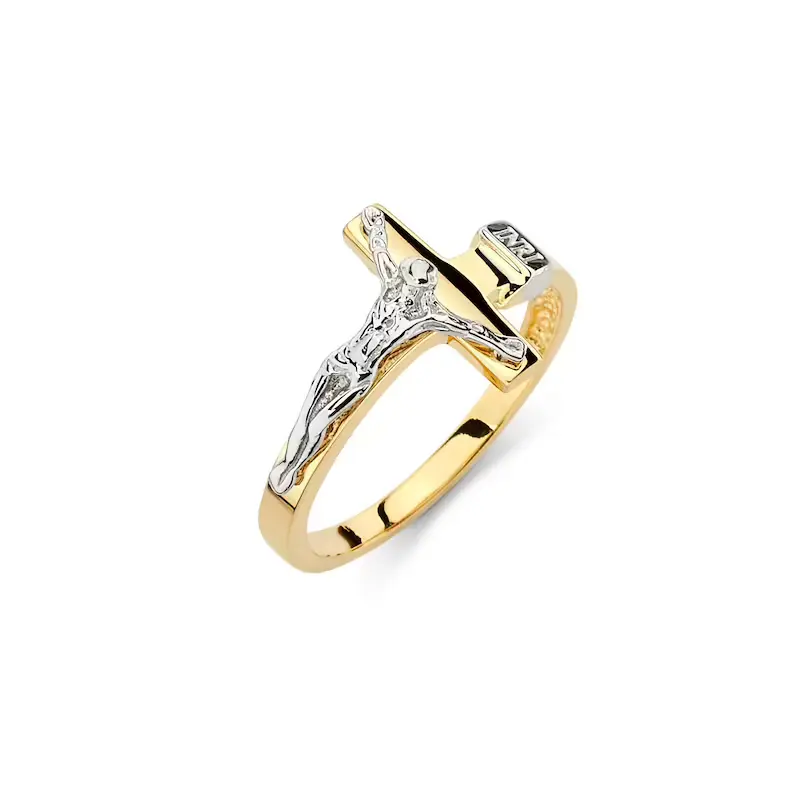 solid gold crucifix ring