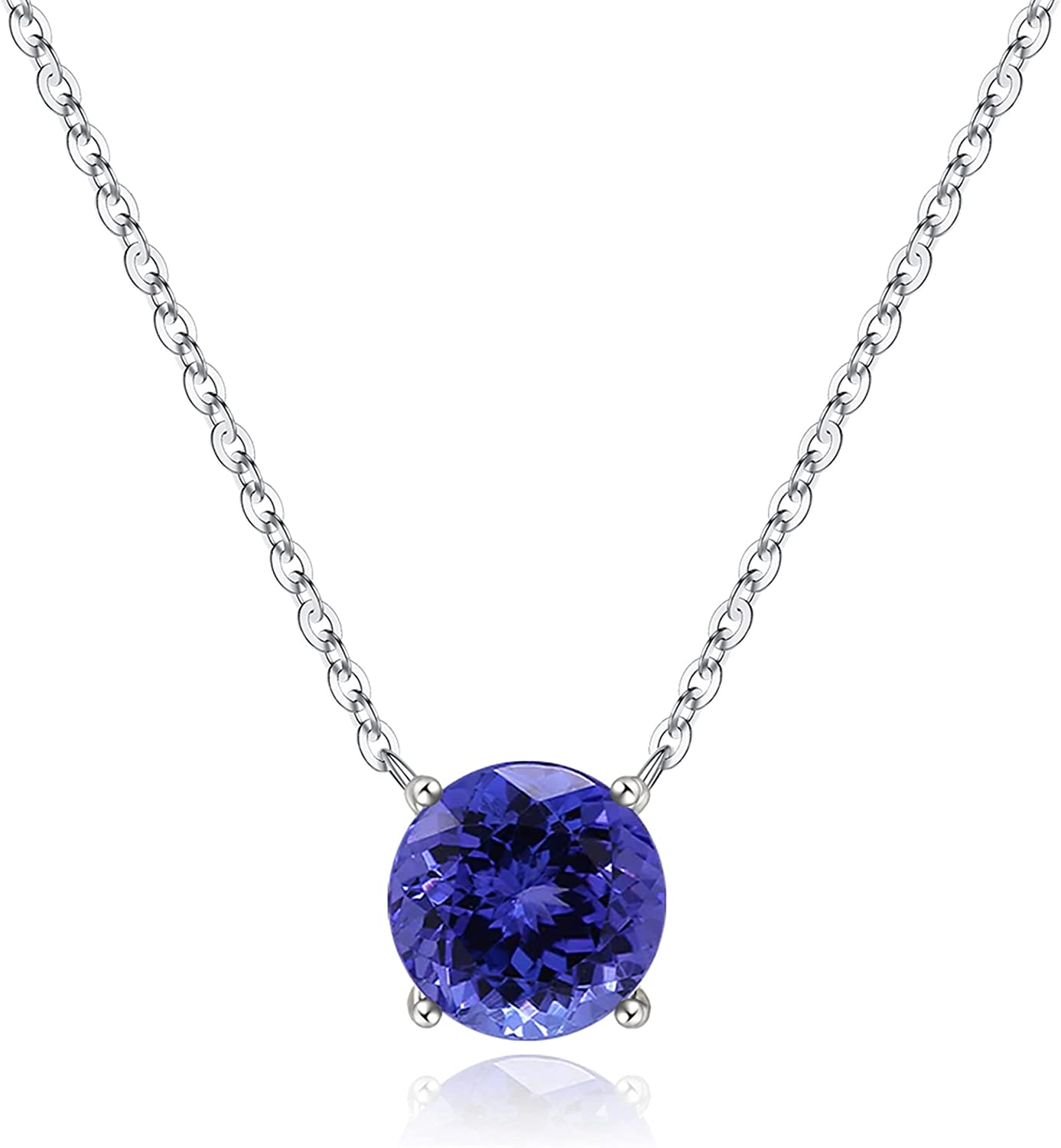 Sterling tanzanite necklace