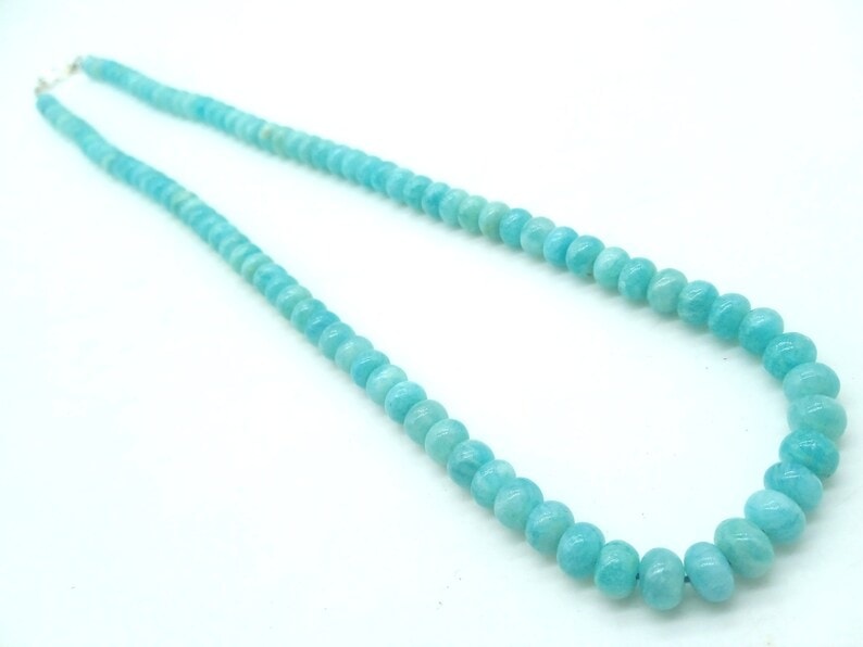 Amazonite smooth rondelle Shape Beads
