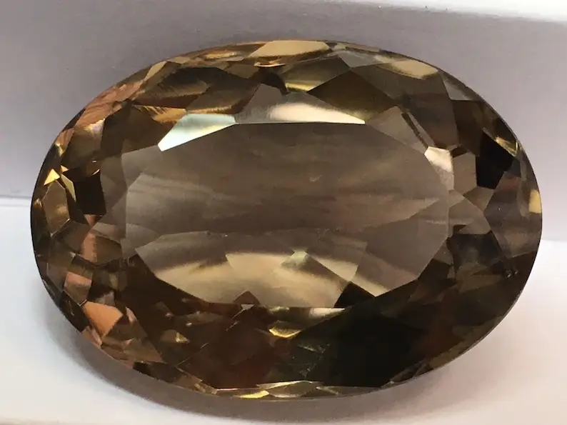 Oval smoky quartz loose gemstone