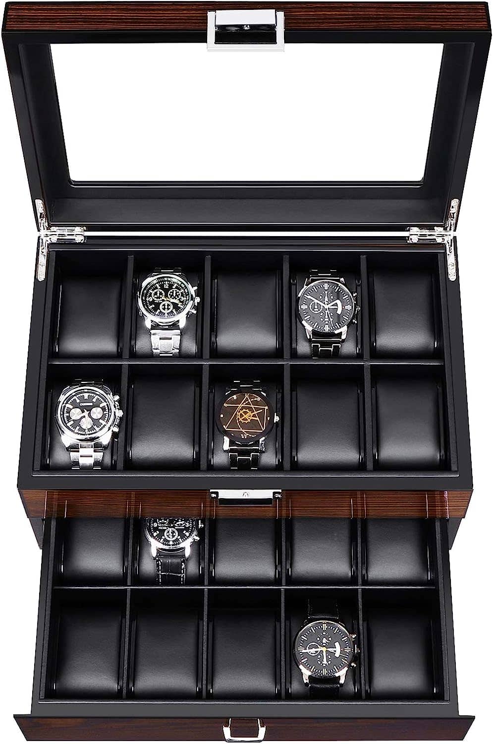 Faux Leather Watch Box For Men
