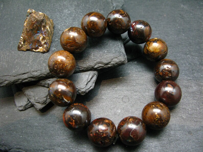 boulder opal beaded bracelet