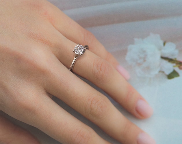 classic split shank diamond engagement ring