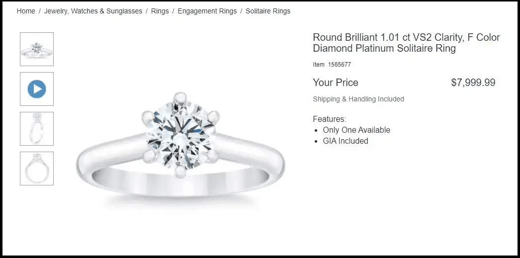 costco search filter diamond ring