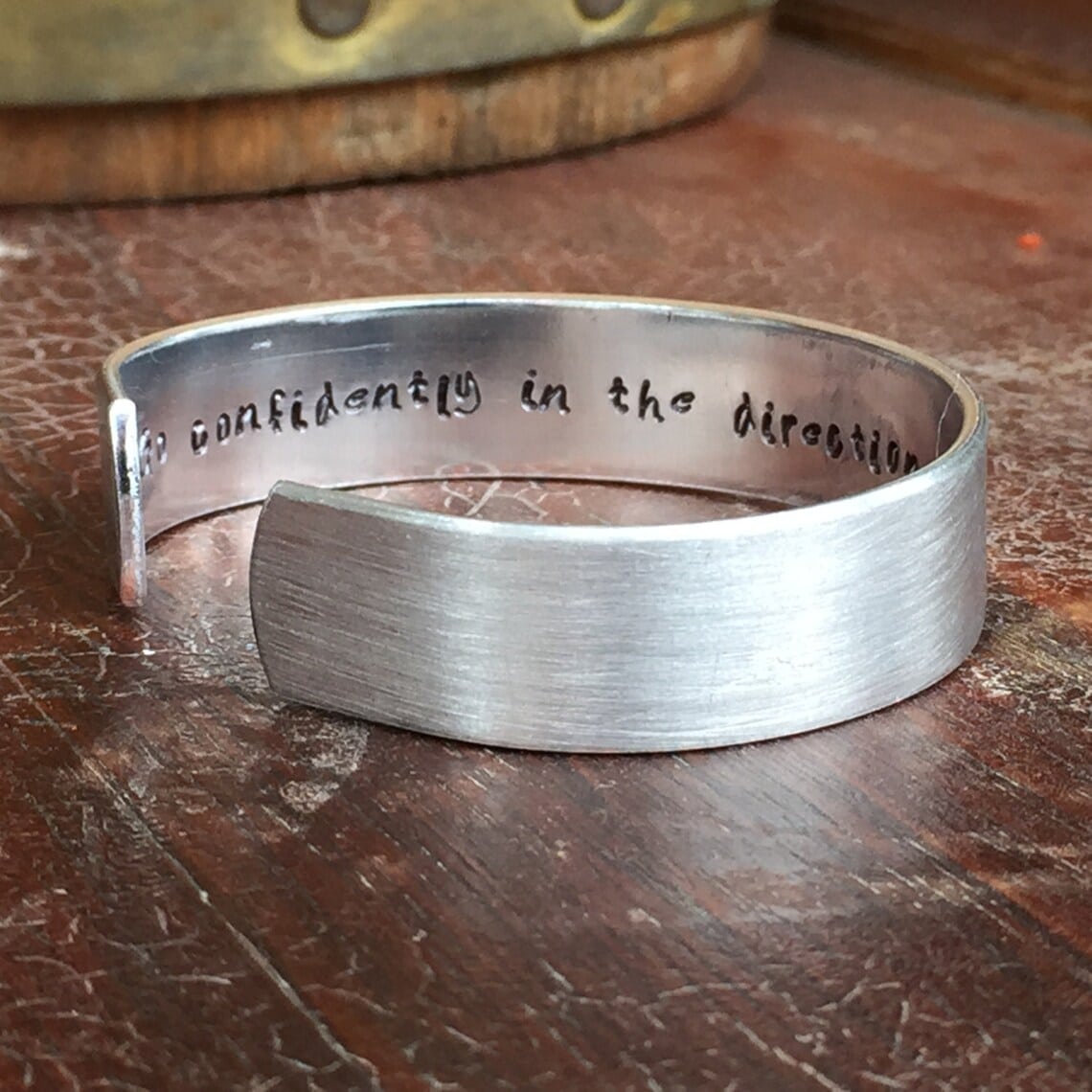 go confidently silver bracelet