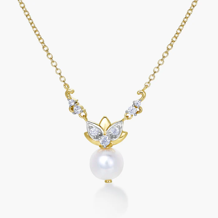 lotus pearl gold necklace carrie krocks
