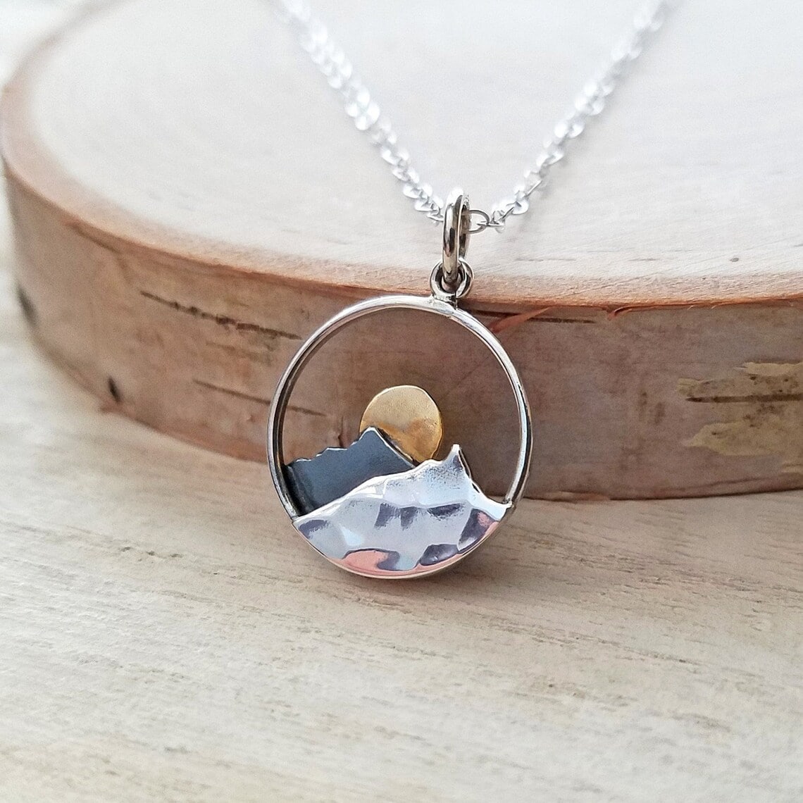 Sterling Silver Mountain Necklace