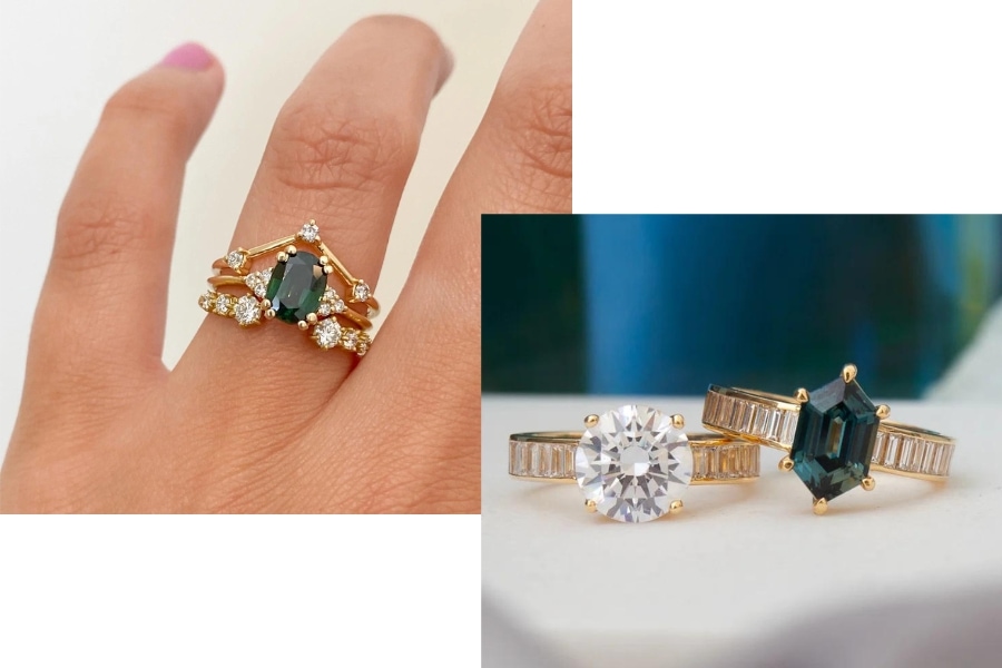 shop no. 3 gemstone engagement rings